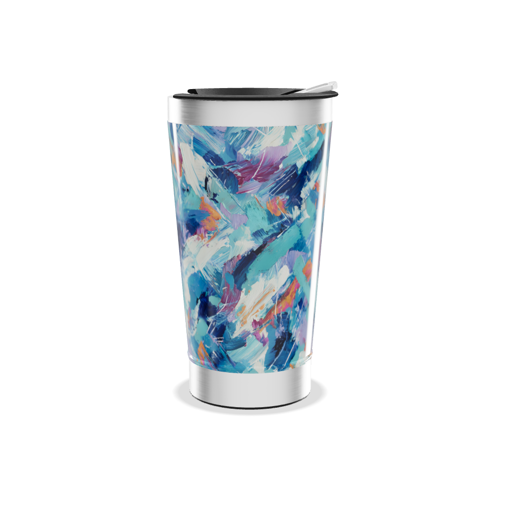 Copo Térmico - Estampa Abstrata Colorida