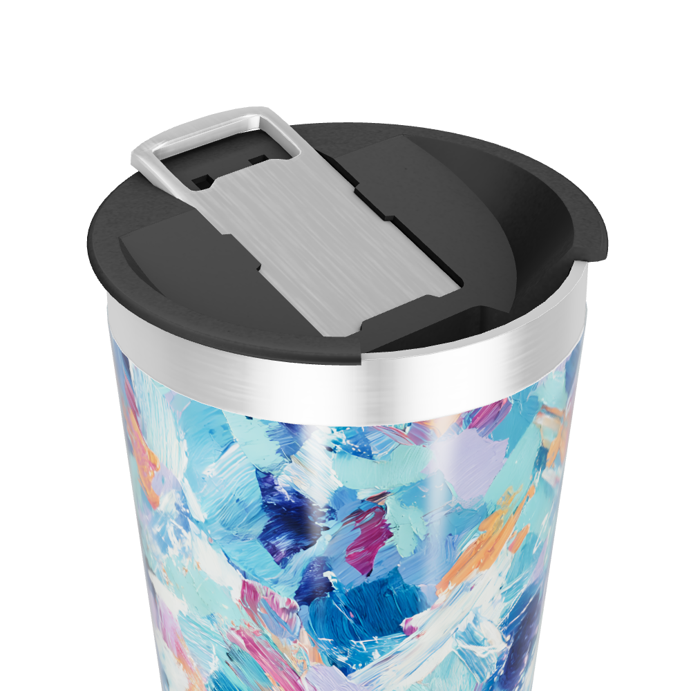 Copo Térmico - Estampa Abstrata Colorida