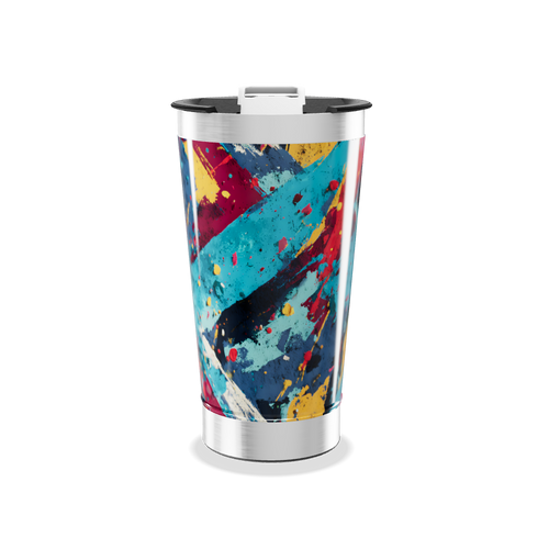 Copo Térmico - Estampa Colorida Abstrata