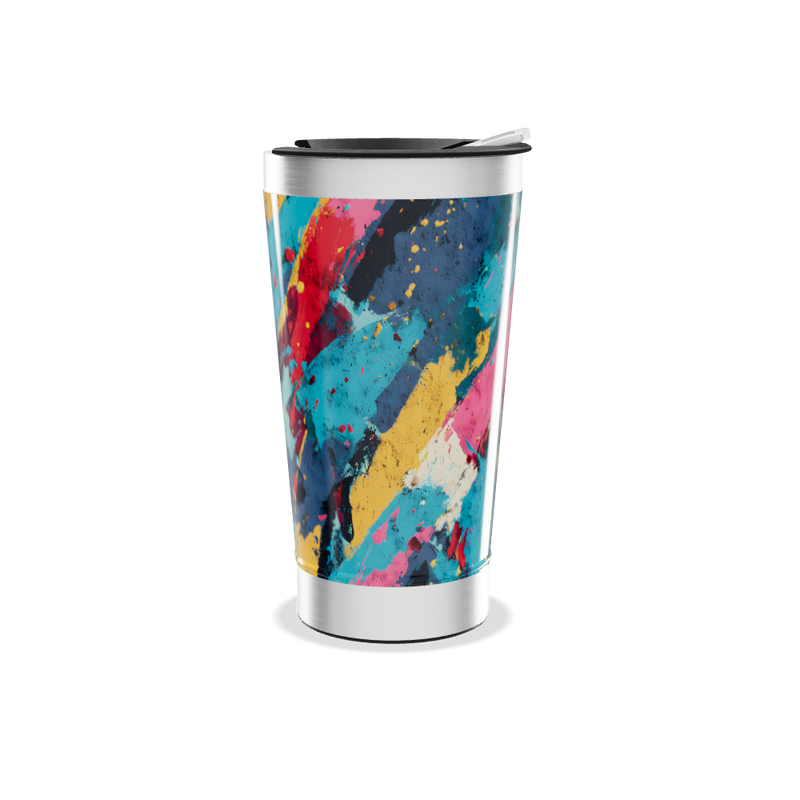 Copo Térmico - Estampa Colorida Abstrata