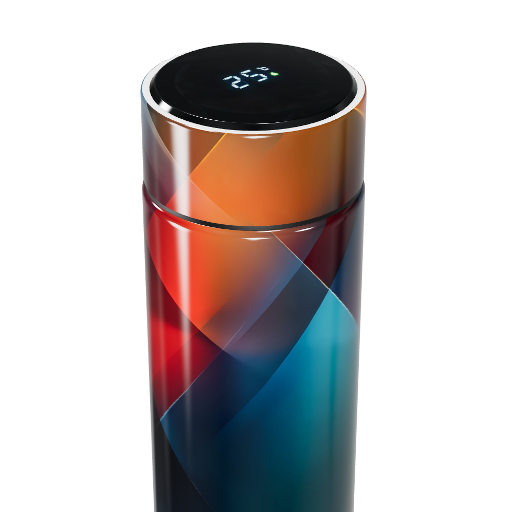 Garrafa Térmica Touch - Estampa Geométrica Colorida