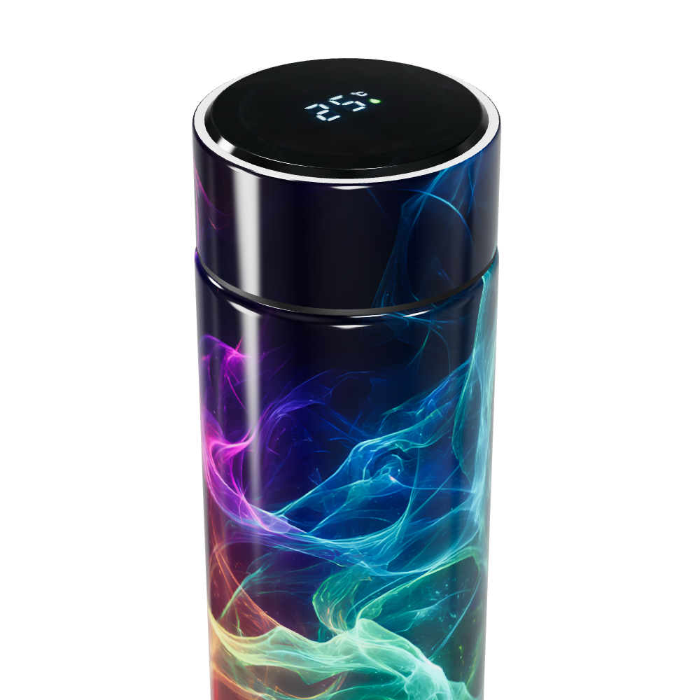 Garrafa Térmica Touch - Estampa Abstrata Colorida