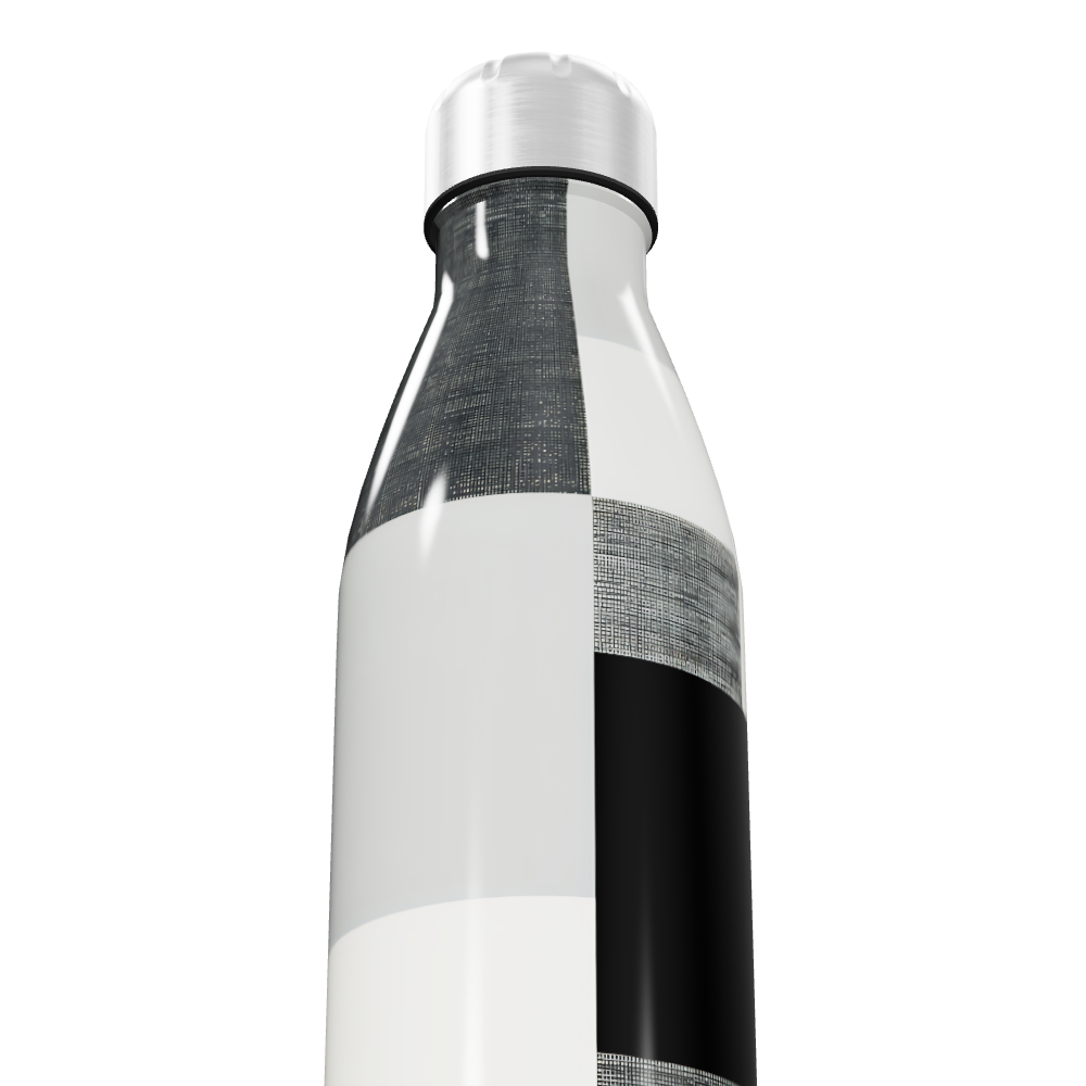 Garrafa Inox Estampada Preto e Branco