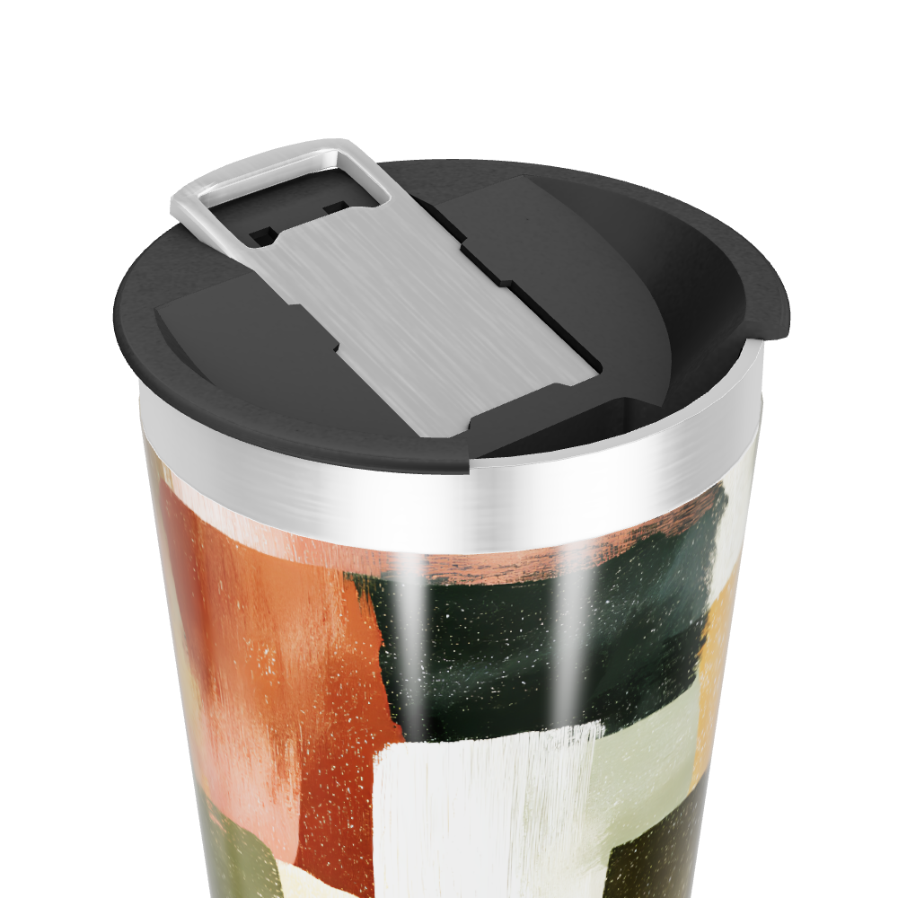 Copo Térmico - Estampa Abstrata Colorida