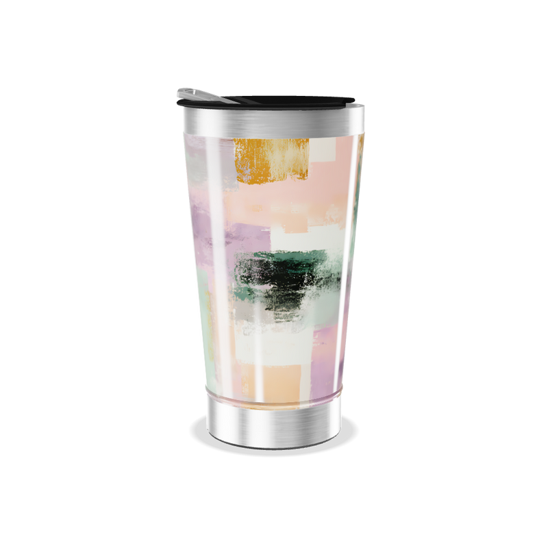 Copo Térmico - Estampa Abstrata Colorida