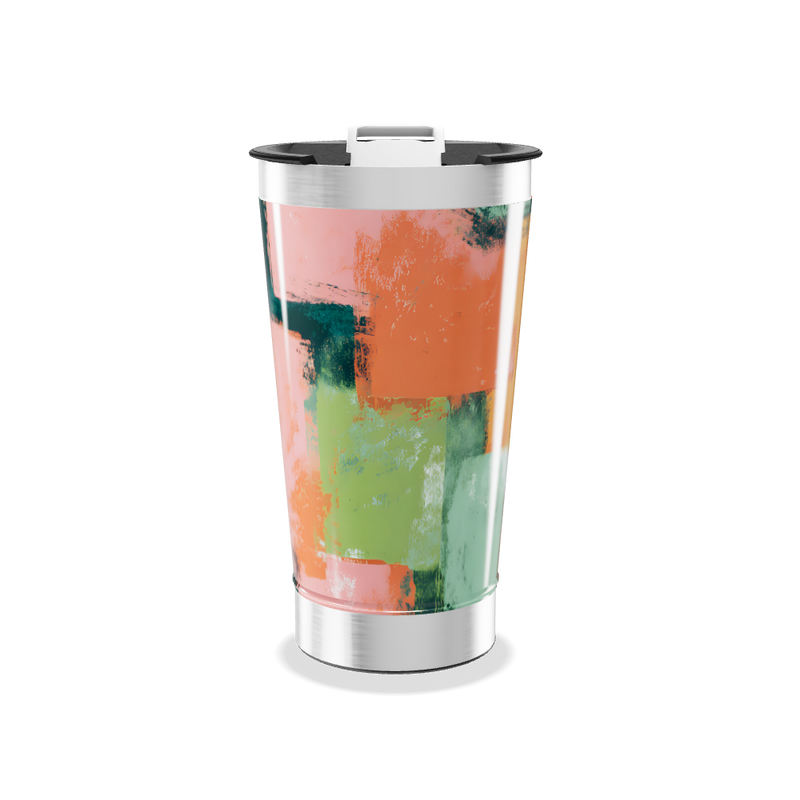 Copo Térmico - Estampa Abstrata Colorida
