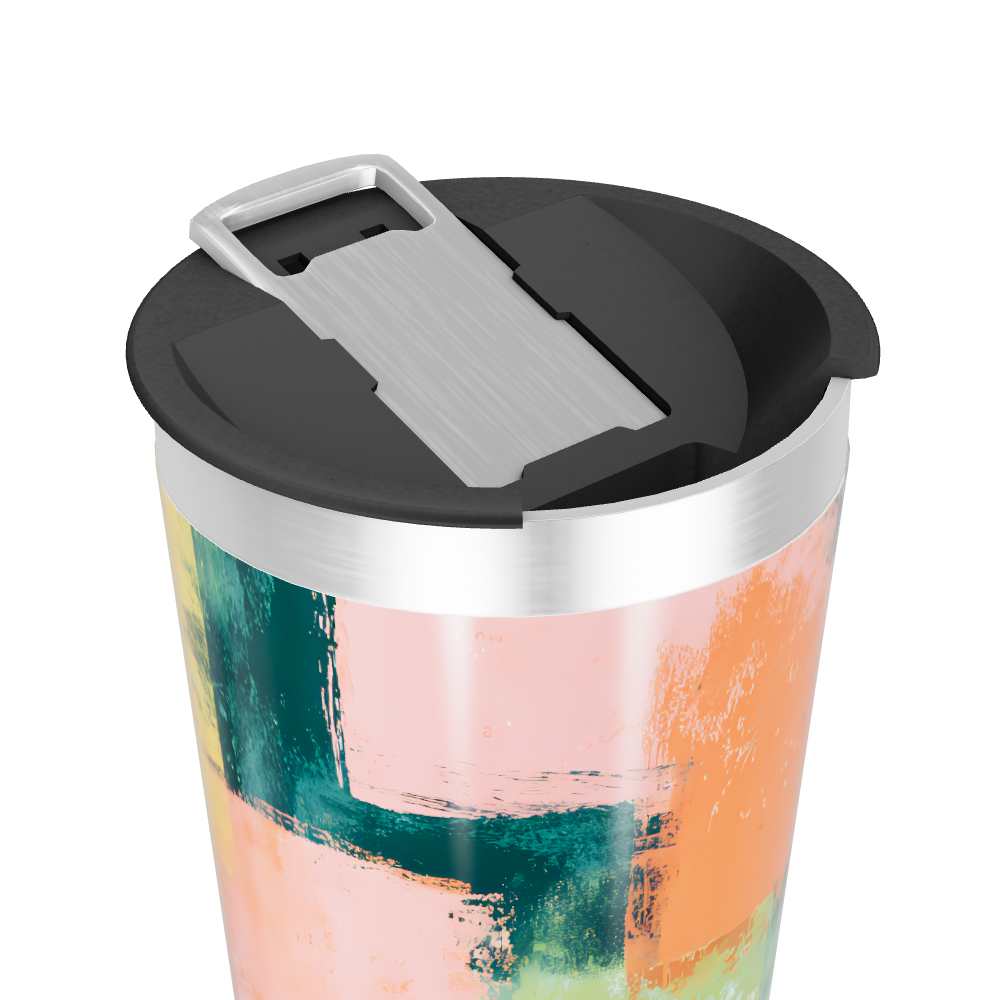 Copo Térmico - Estampa Abstrata Colorida