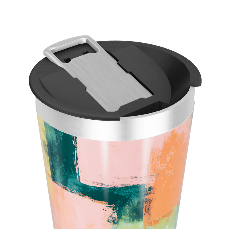 Copo Térmico - Estampa Abstrata Colorida