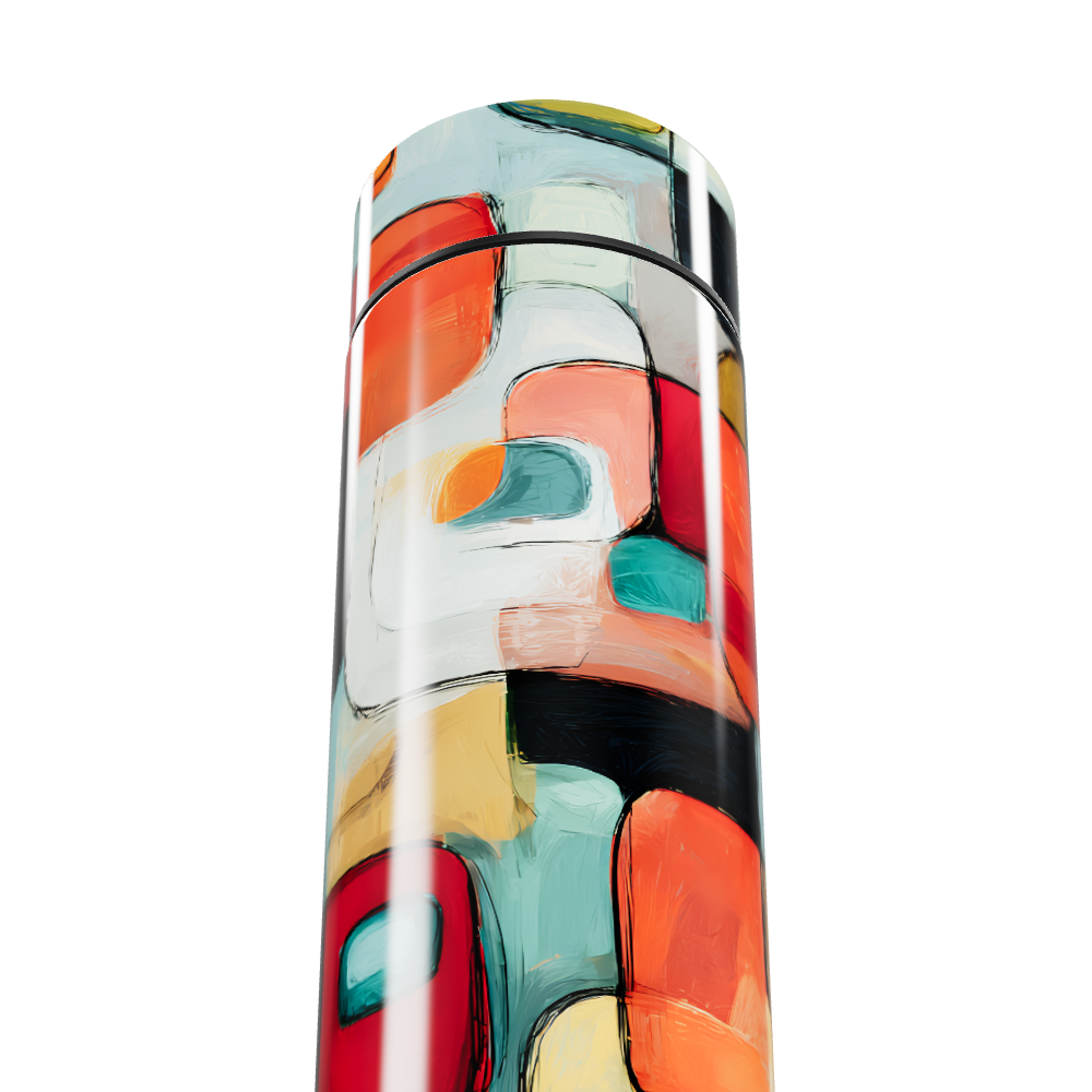 Garrafa Térmica Touch - Estampa Colorida Abstrata