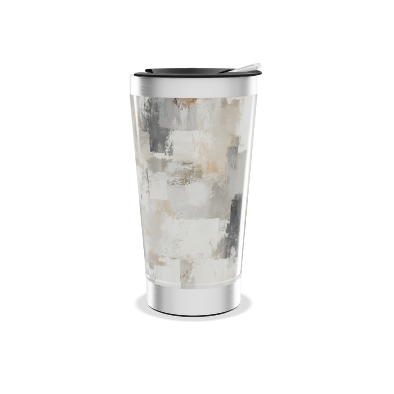 Copo Térmico - Estampa Abstrata Bege