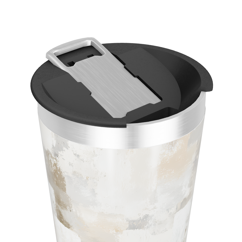 Copo Térmico - Estampa Abstrata Bege