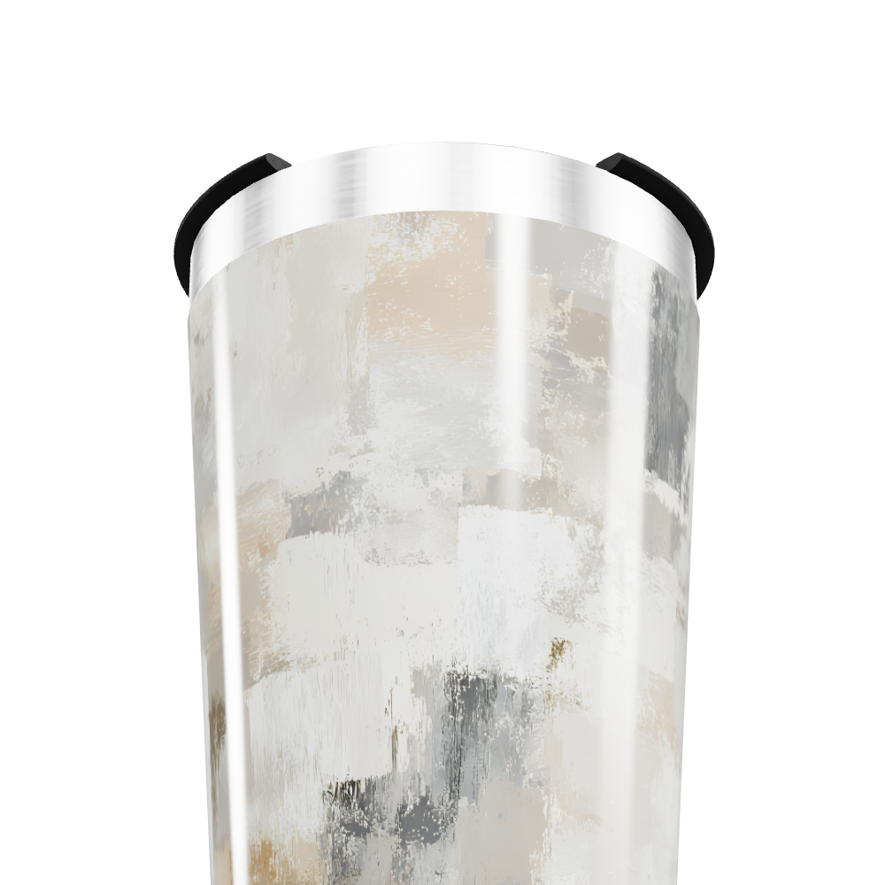 Copo Térmico - Estampa Abstrata Bege