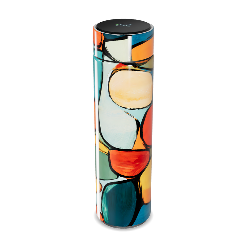 Garrafa Térmica Touch - Design Colorido Abstrato