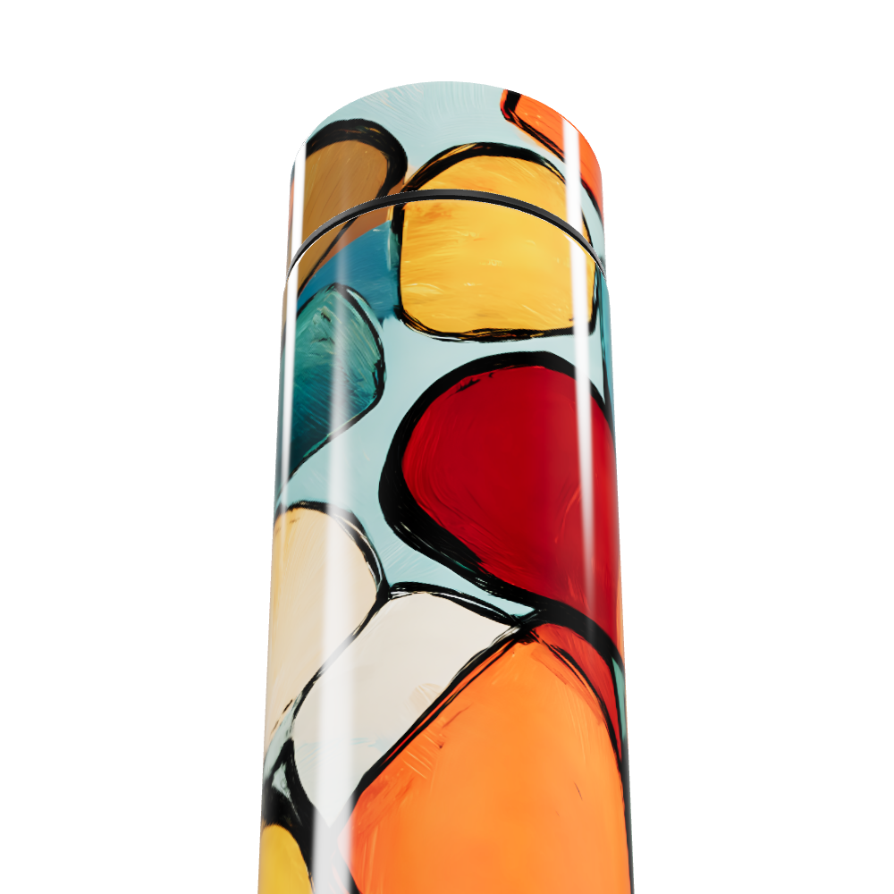 Garrafa Térmica Touch - Design Colorido Abstrato