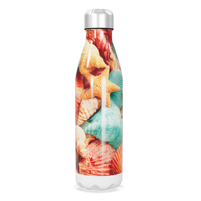 Garrafa Inox - Estampa Conchas Oceânicas