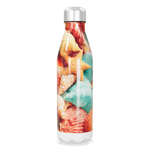 Garrafa Inox - Estampa Conchas Oceânicas