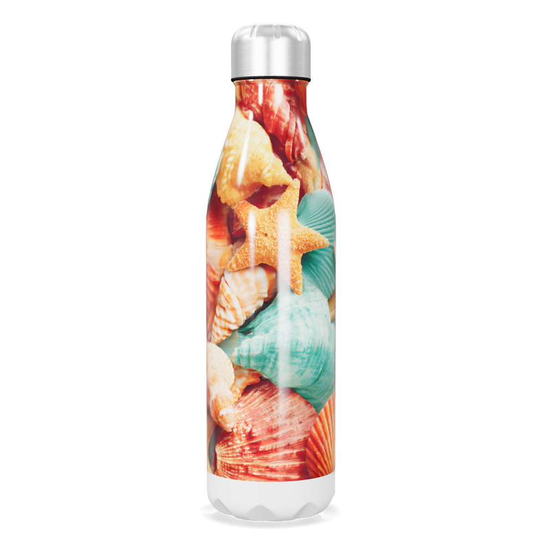 Garrafa Inox - Estampa Conchas Oceânicas