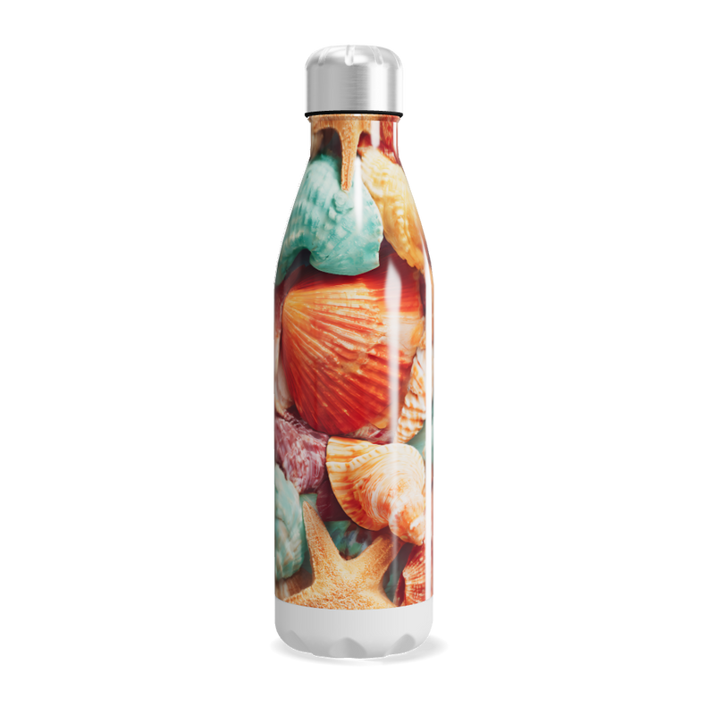 Garrafa Inox - Estampa Conchas Oceânicas
