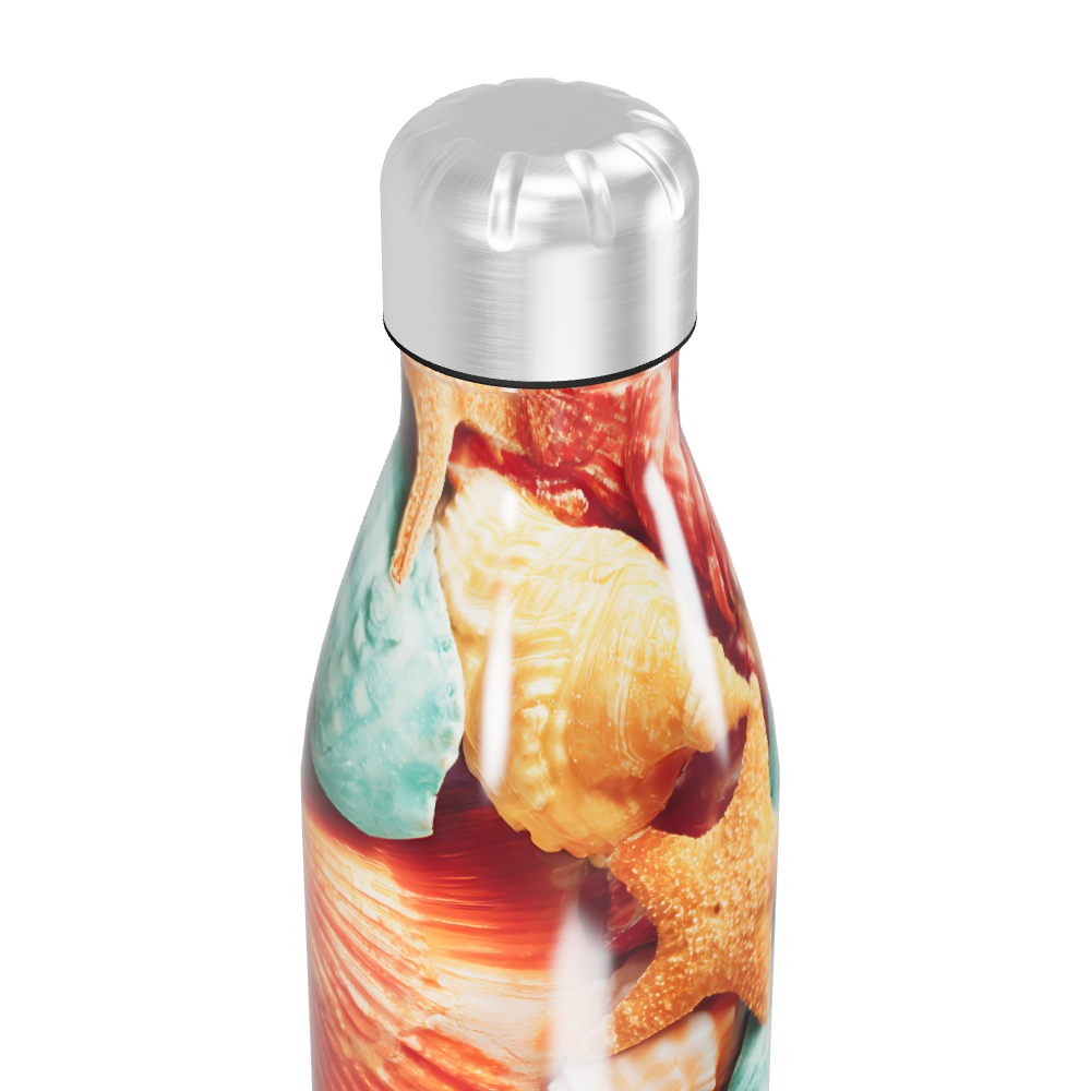 Garrafa Inox - Estampa Conchas Oceânicas