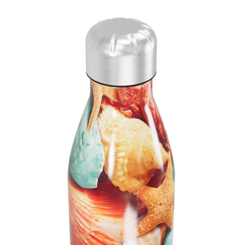 Garrafa Inox - Estampa Conchas Oceânicas