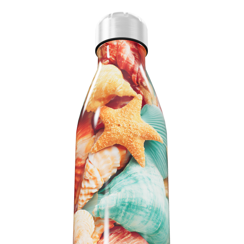 Garrafa Inox - Estampa Conchas Oceânicas