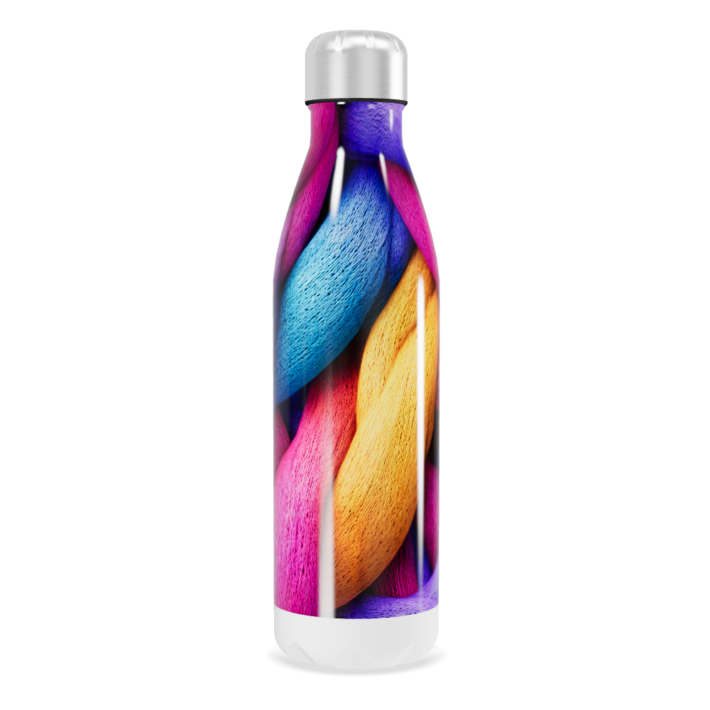Garrafa Inox - Estampa Colorida Trançada