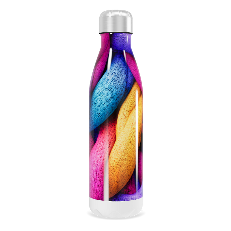 Garrafa Inox - Estampa Colorida Trançada