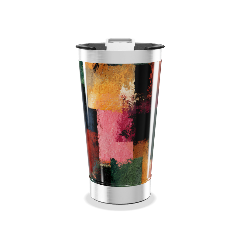 Copo Térmico - Estampa Abstrata Colorida
