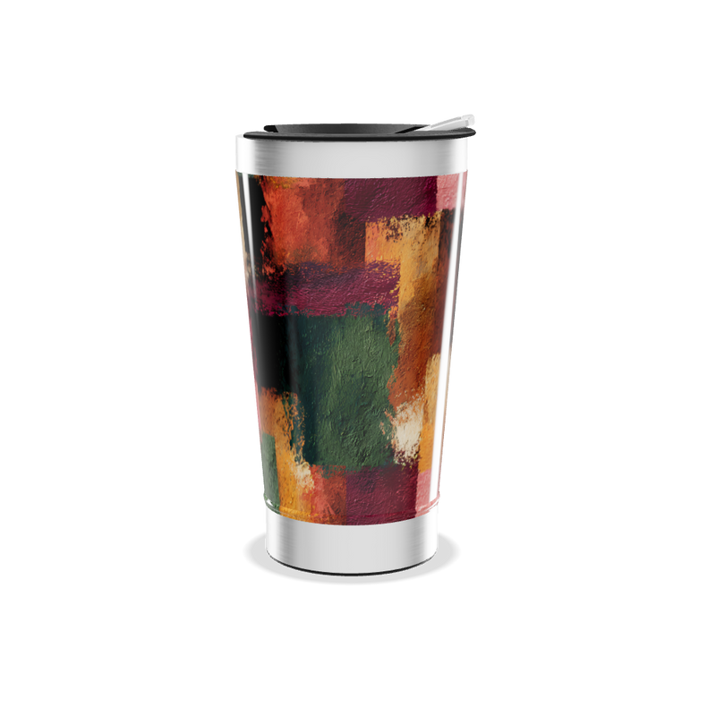 Copo Térmico - Estampa Abstrata Colorida