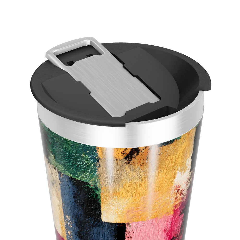 Copo Térmico - Estampa Abstrata Colorida