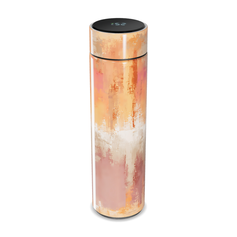 Garrafa Térmica Touch - Estampa Abstrata Laranja