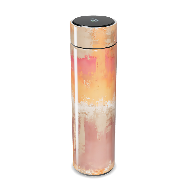 Garrafa Térmica Touch - Estampa Abstrata Laranja