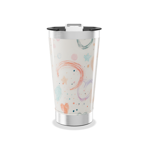 Copo Térmico - Estampas Estrelas Coloridas