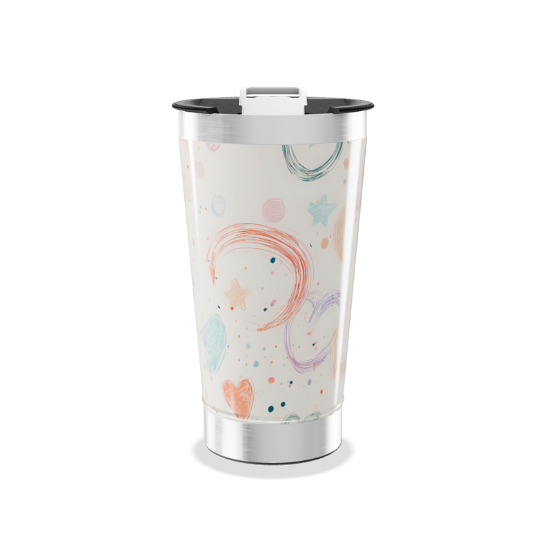 Copo Térmico - Estampas Estrelas Coloridas