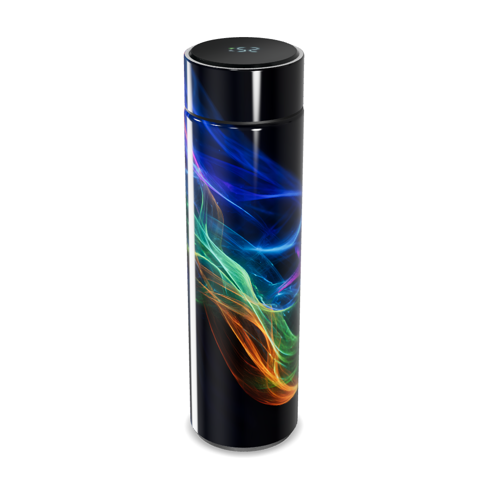 Garrafa Térmica Touch - Estampa Colorida LED