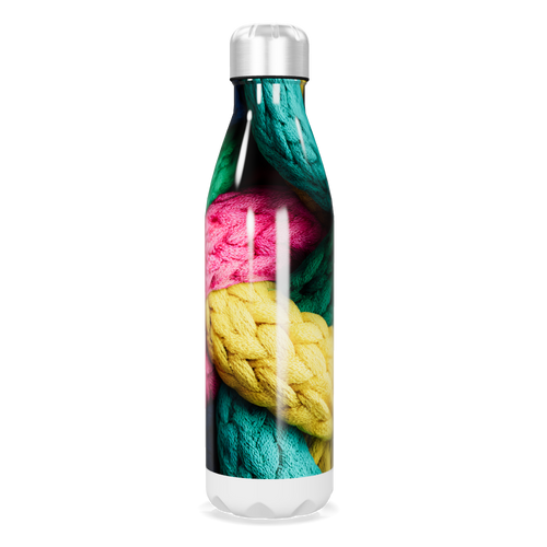 Garrafa Inox - Estampa Colorida Trançada