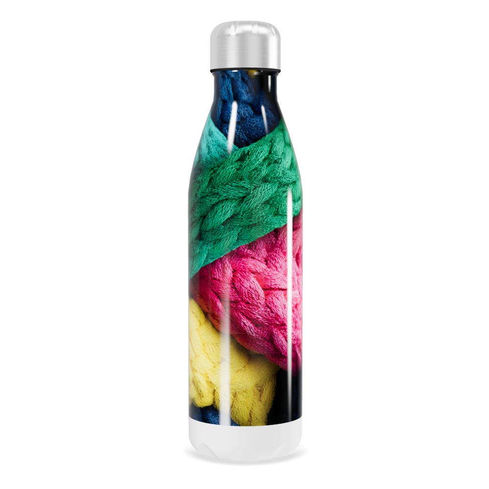 Garrafa Inox - Estampa Colorida Trançada