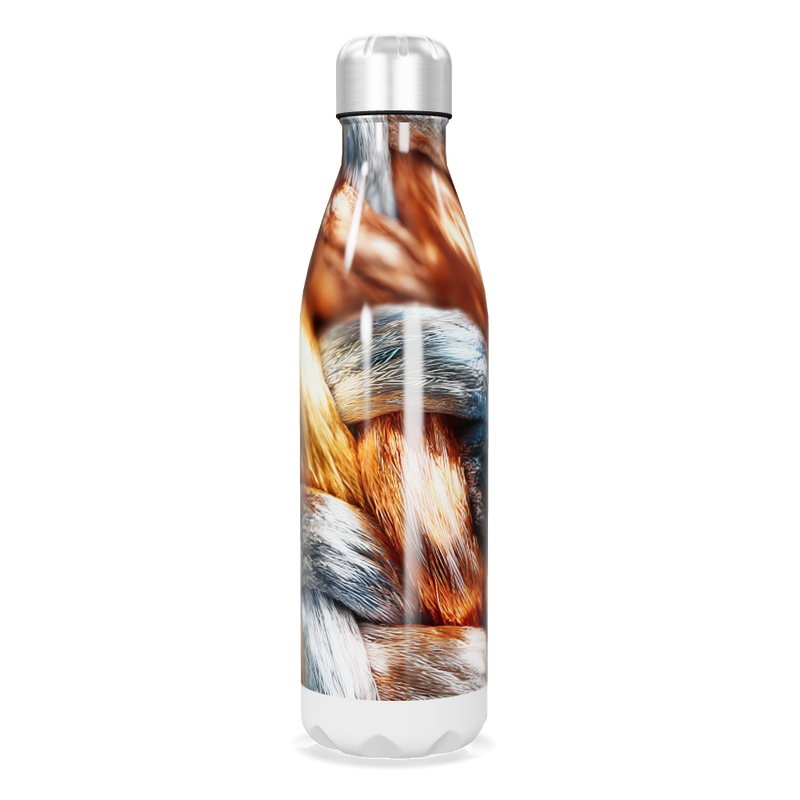 Garrafa Inox - Estampa Trançada Colorida