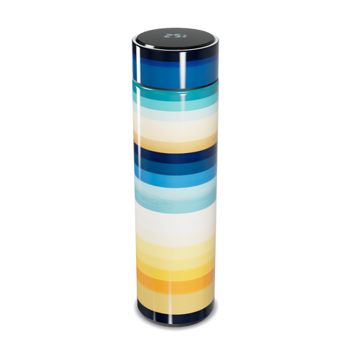 Garrafa Térmica Touch Listrada Colorida Inox