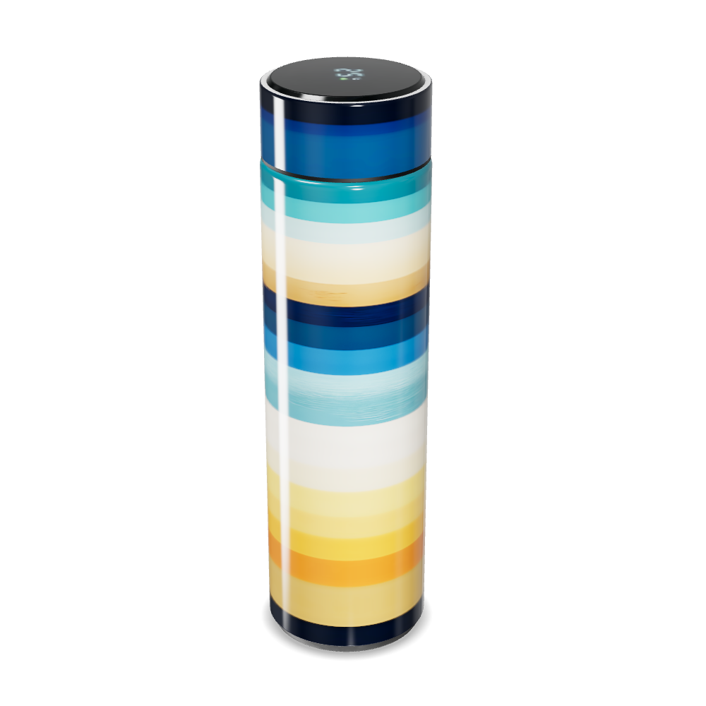 Garrafa Térmica Touch Listrada Colorida Inox