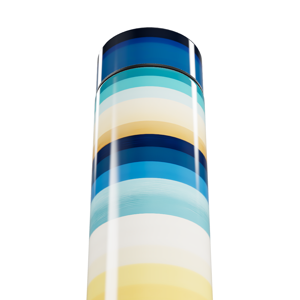 Garrafa Térmica Touch Listrada Colorida Inox