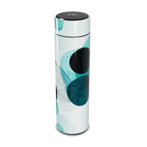 Garrafa Térmica Touch Estampa Azul Moderna