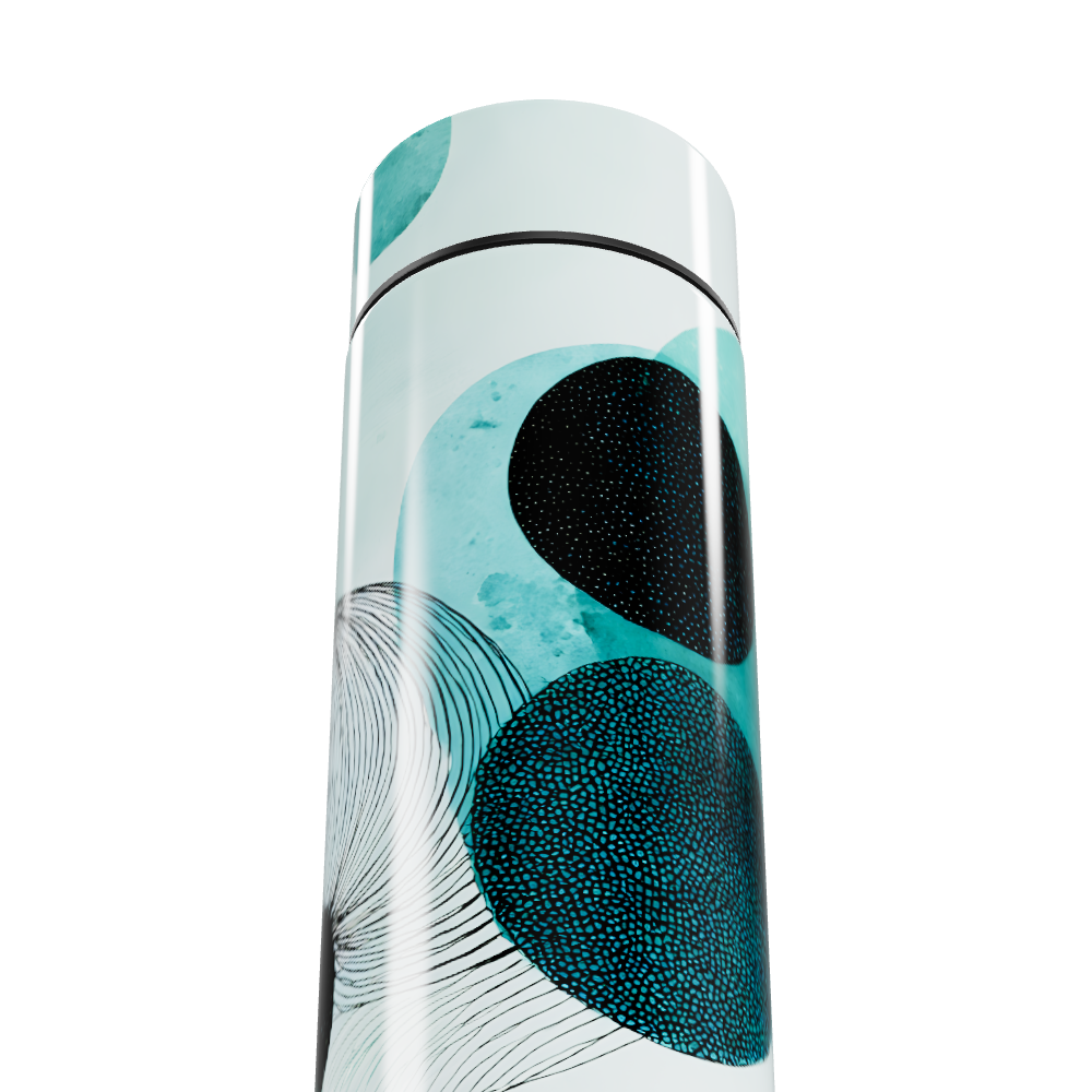 Garrafa Térmica Touch Estampa Azul Moderna