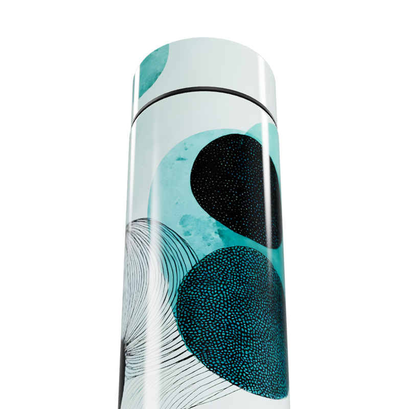 Garrafa Térmica Touch Estampa Azul Moderna