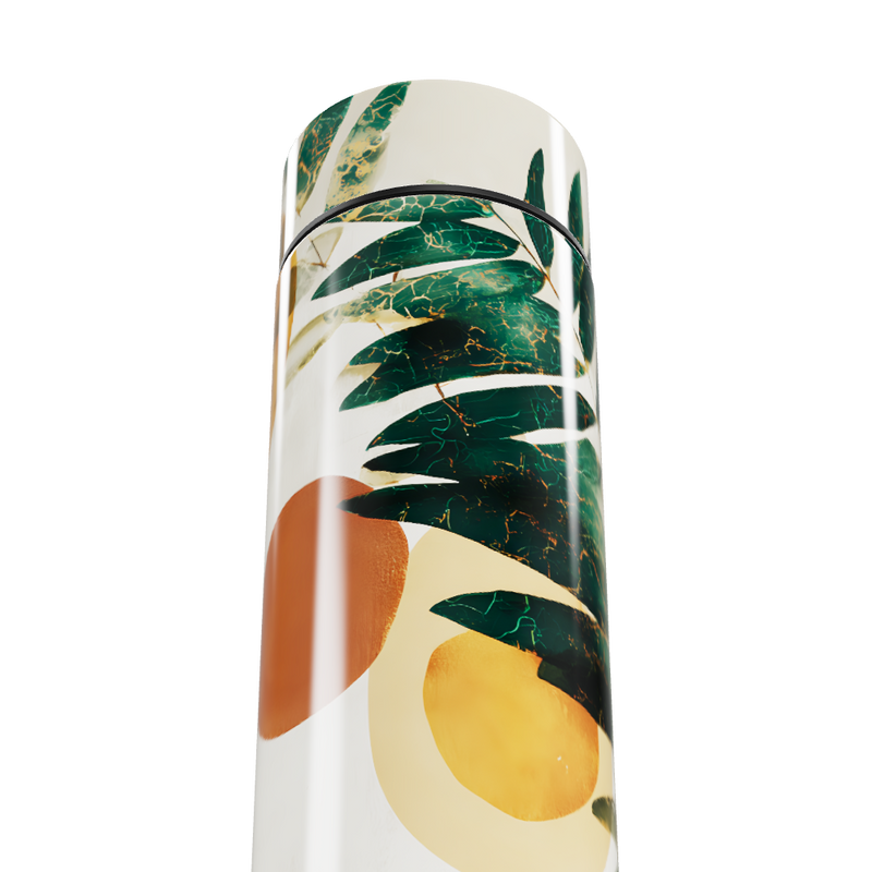 Garrafa Térmica Touch - Folhas Tropicais e Frutas