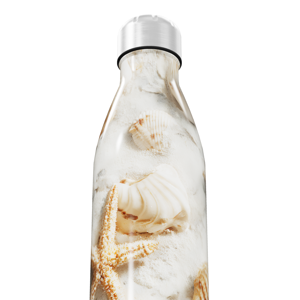 Garrafa Inox - Estampa Conchas Marinhas