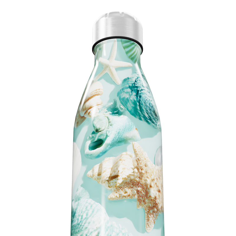 Garrafa Inox - Estampa Conchas Marinhas
