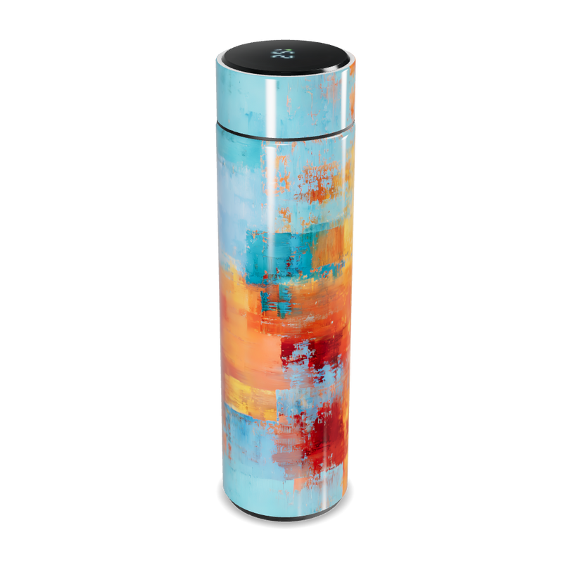 Garrafa Térmica Touch Estampa Abstrata Colorida