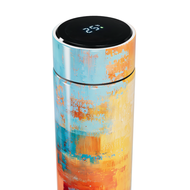 Garrafa Térmica Touch Estampa Abstrata Colorida