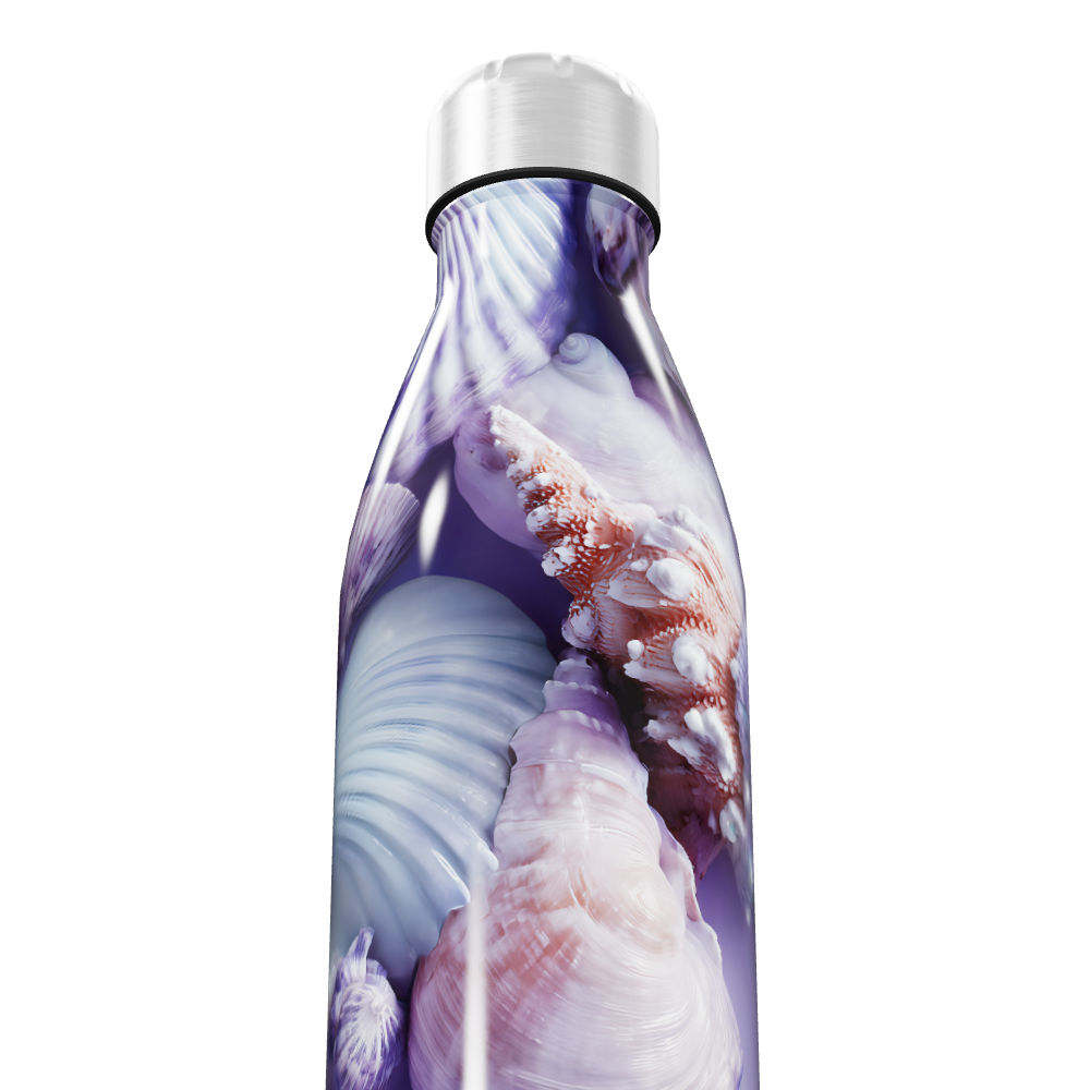 Garrafa Inox - Estampa Conchas Oceano